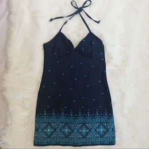 Vintage Denim Halter Dress